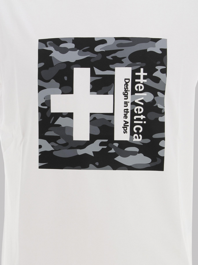 T-shirt stan imprimés blanc homme - Helvetica