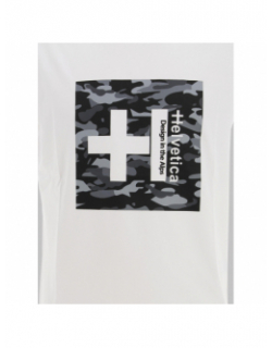 T-shirt stan imprimés blanc homme - Helvetica