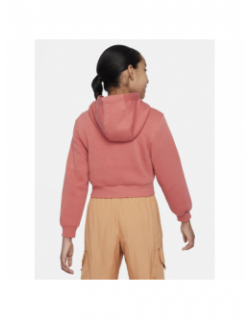 Sweat nsw club flc crop rose foncé fille - Nike