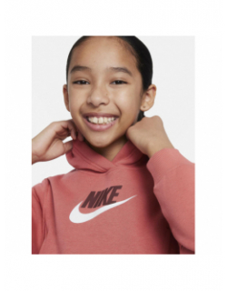 Sweat nsw club flc crop rose foncé fille - Nike