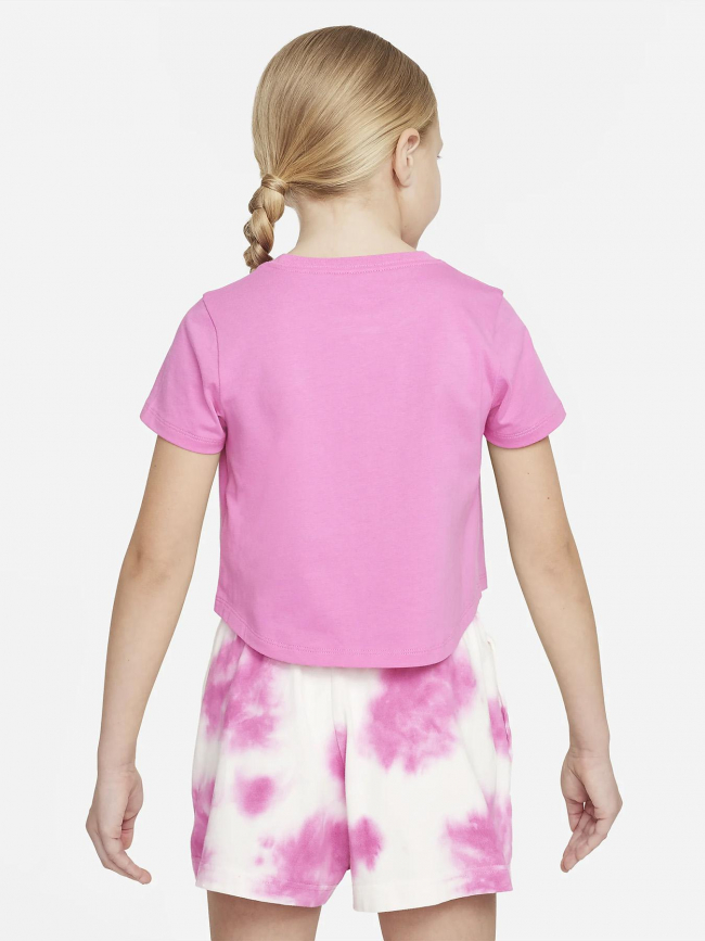 T-shirt nsw crop futura rose fille - Nike