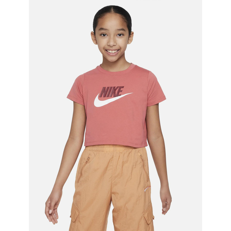 T-shirt nsw crop futura rose foncé fille - Nike