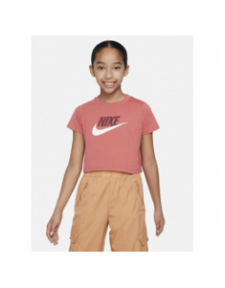 T-shirt nsw crop futura rose foncé fille - Nike