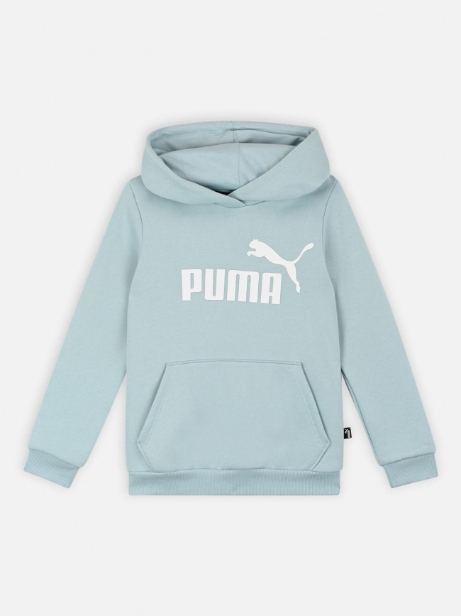 Sweat à capuche essential logo turquoise femme - Puma