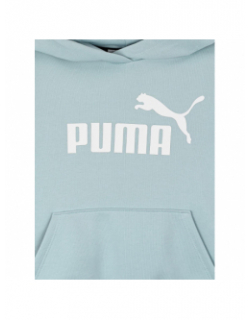 Sweat à capuche essential logo turquoise femme - Puma