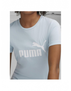 T-shirt uni essential logo bleu fille - Puma