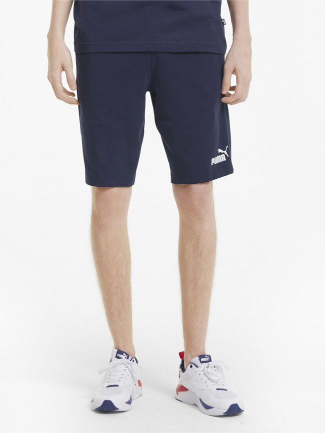 Short de sport uni essential bleu marine homme - Puma