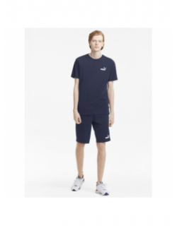 Short de sport uni essential bleu marine homme - Puma