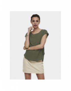 T-shirt manche courte vic solid vert femme - Only