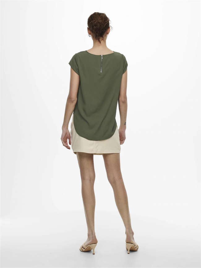 T-shirt manche courte vic solid vert femme - Only