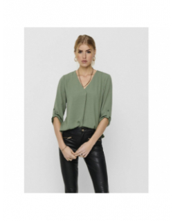 Blouse divya manches 3/4 kaki femme - Jacqueline De Yong