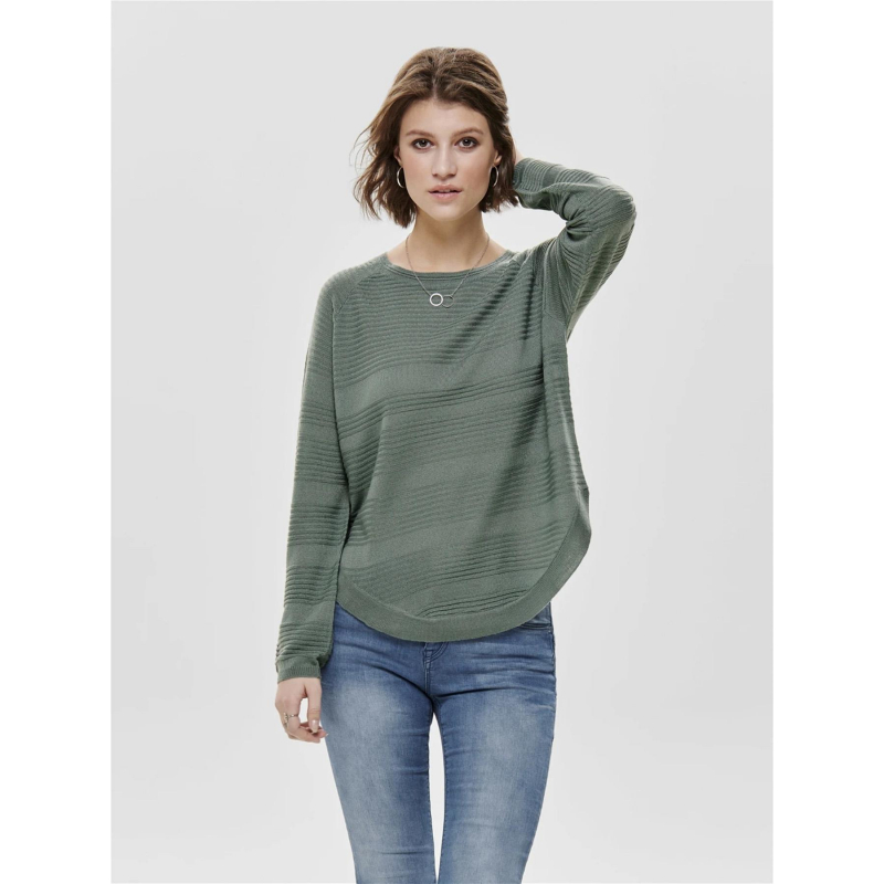 Pull fin caviar vert femme - Only