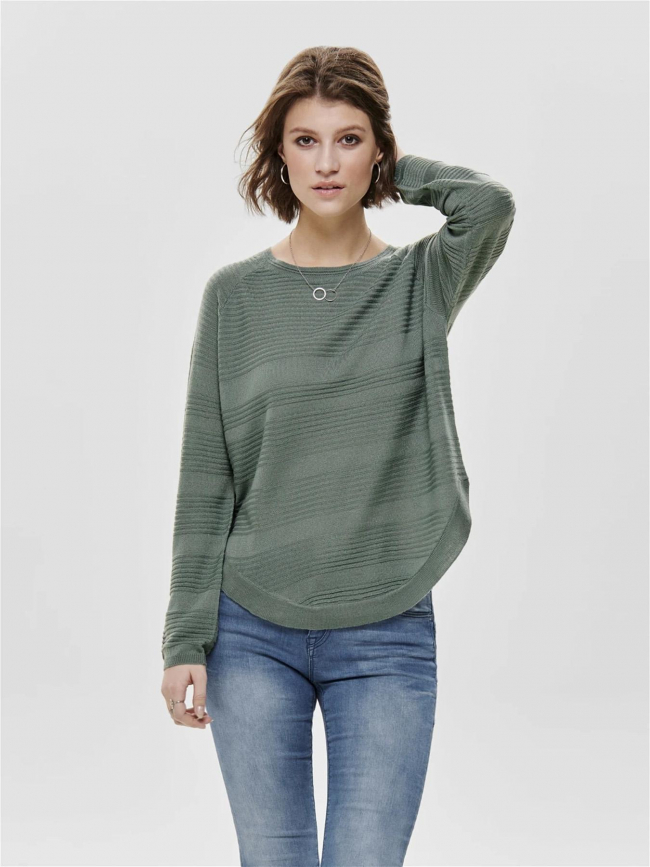 Pull fin caviar vert femme - Only