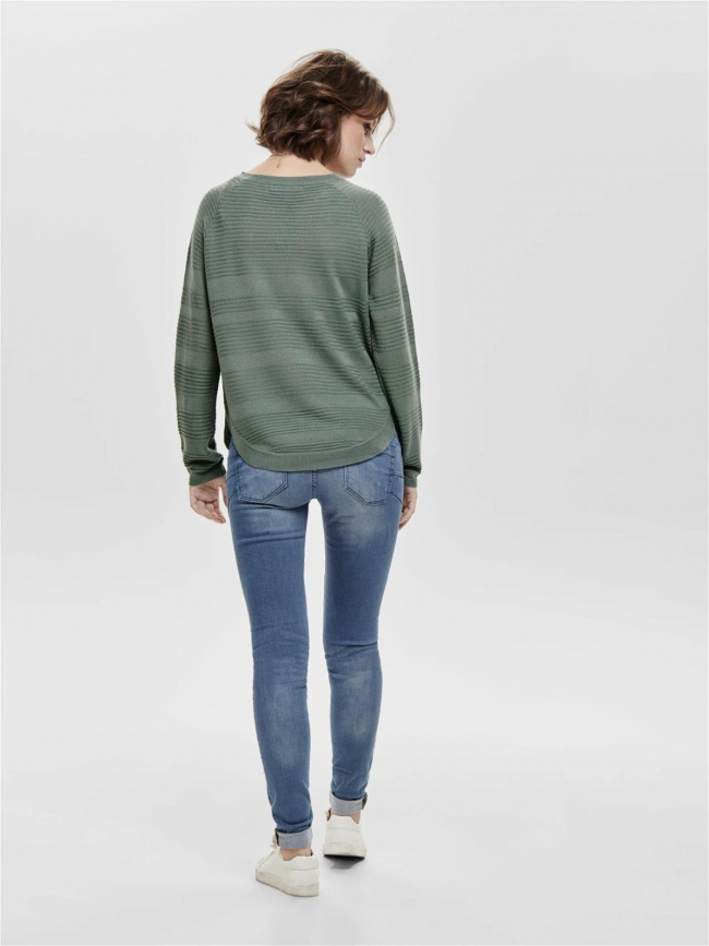 Pull fin caviar vert femme - Only