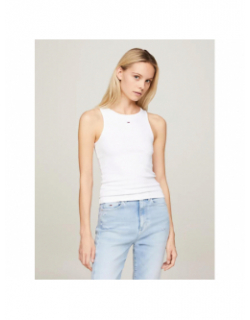 Débardeur côtelé essential blanc femme - Tommy Jeans