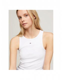 Débardeur côtelé essential blanc femme - Tommy Jeans