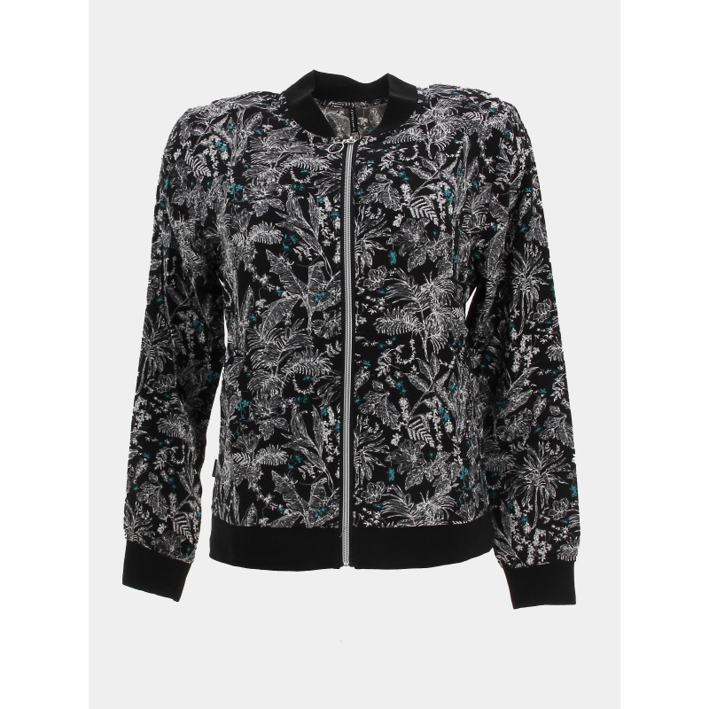 Veste légère motif floral noir femme - Sun Valley