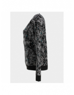 Veste légère motif floral noir femme - Sun Valley