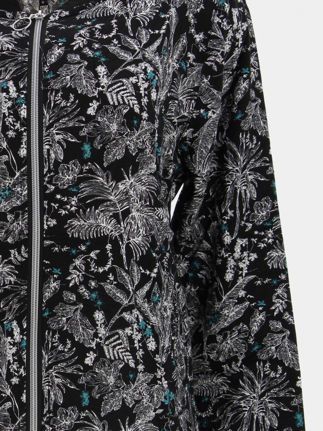 Veste légère motif floral noir femme - Sun Valley