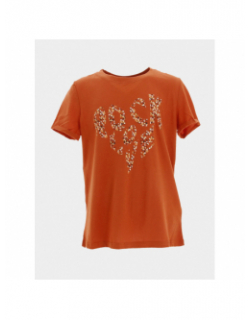 T-shirt lany rock orange fille - Only