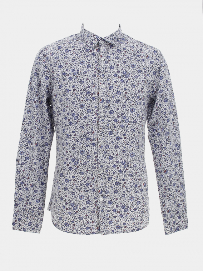 Chemise manches longues floral blanc homme - Teddy Smith