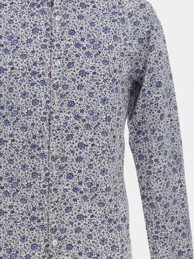 Chemise manches longues floral blanc homme - Teddy Smith