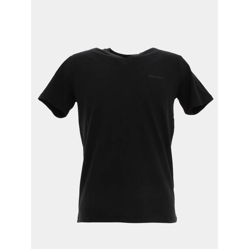 T-shirt col v tawax noir homme - Teddy Smith