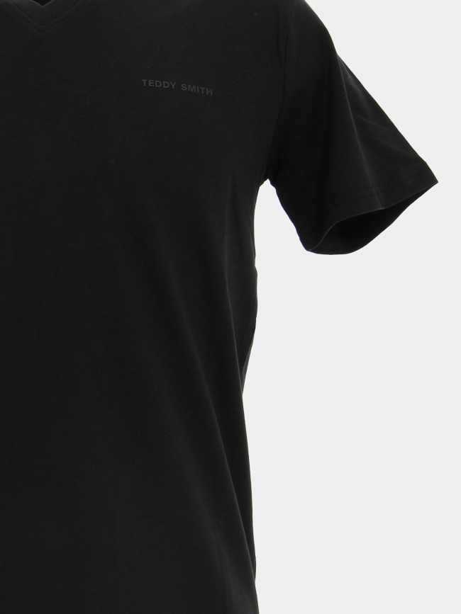 T-shirt col v tawax noir homme - Teddy Smith