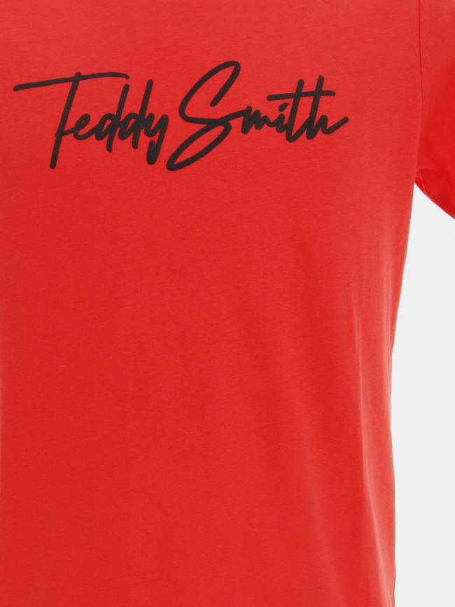 T-shirt evan logo brodé rouge garçon - Teddy Smith