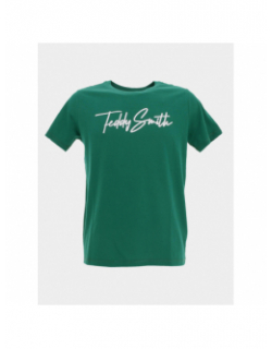 T-shirt evan logo brodé vert garçon - Teddy Smith