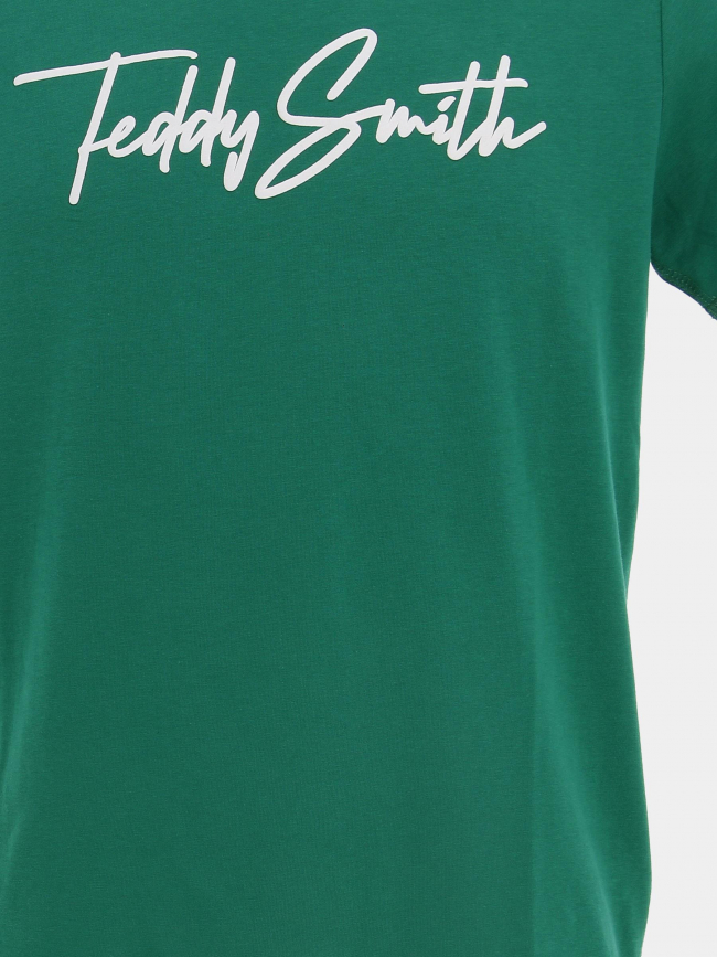 T-shirt evan logo brodé vert garçon - Teddy Smith