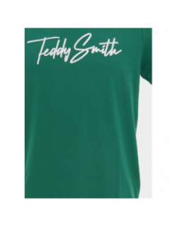 T-shirt evan logo brodé vert garçon - Teddy Smith