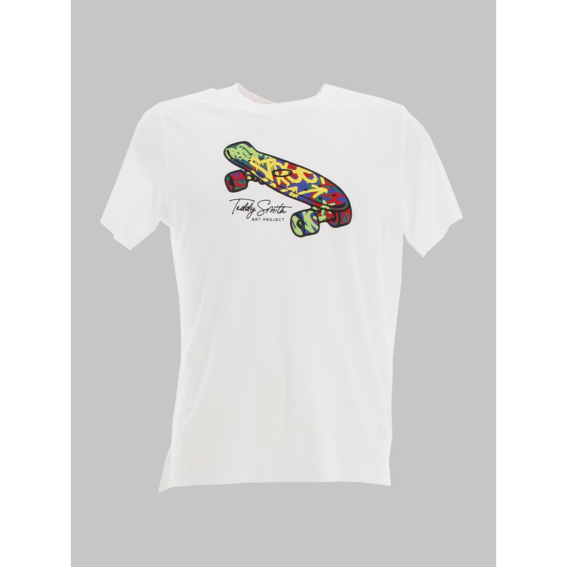 T-shirt manches courtes owen blanc garçon - Teddy Smith