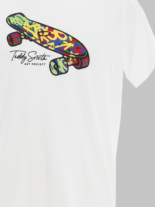 T-shirt manches courtes owen blanc garçon - Teddy Smith