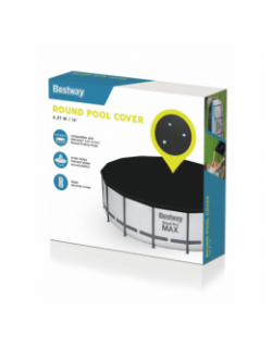 Bâche de piscine ronde 4.27m noir - 58248 - Bestway