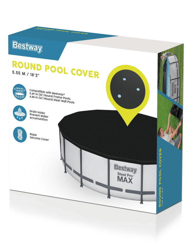 Bâche 4 saisons 555cm piscine hors sol ronde 549 cm - 58039 - Bestway