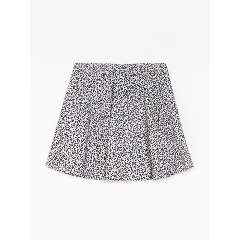 Jupe short à motifs leoragi blanc fille - Le Temps Des Cerises