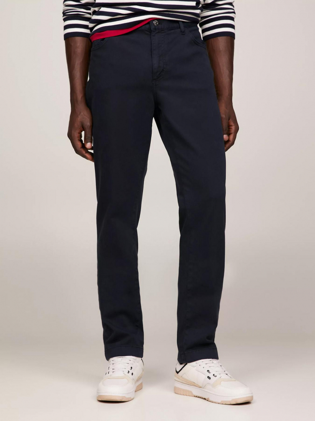 Pantalon denton structuré bleu marine homme - Tommy Hilfiger