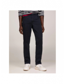 Pantalon denton structuré bleu marine homme - Tommy Hilfiger