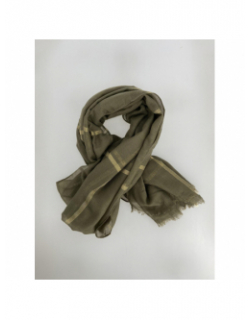 Foulard tasselo doré kaki femme - Pieces