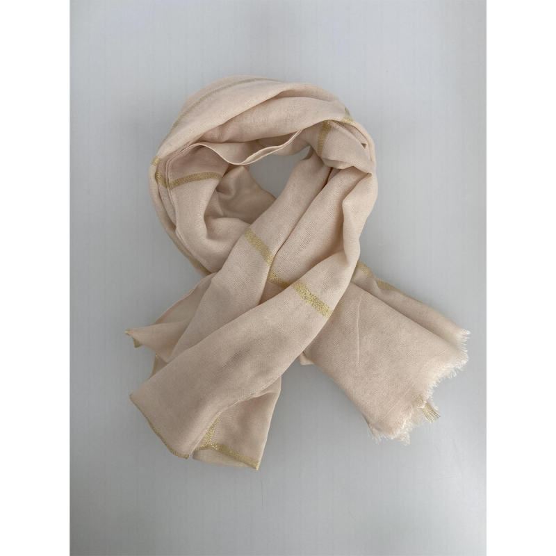 Foulard tasselo doré rose femme - Pieces