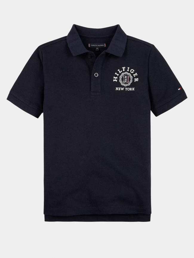 Polo monotype logo bleu marine enfant - Tommy Hilfiger