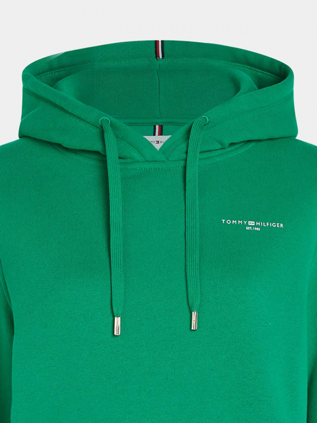 Sweat à capuche 1985 relax crop vert femme - Tommy Hilfiger