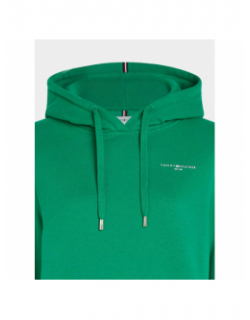 Sweat à capuche 1985 relax crop vert femme - Tommy Hilfiger