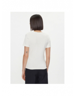 T-shirt col v new slim cody femme blanc - Tommy Hilfiger