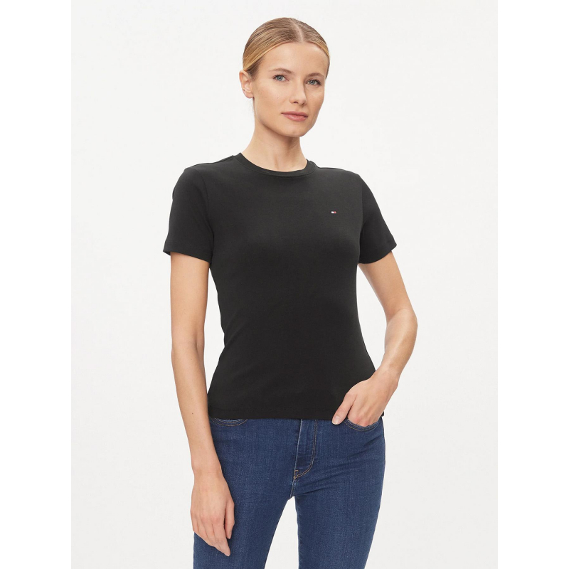 T-shirt new slim cody noir femme - Tommy Hilfiger