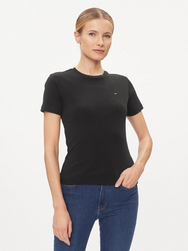 T-shirt new slim cody noir femme - Tommy Hilfiger