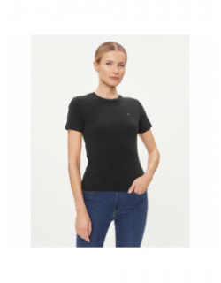 T-shirt new slim cody noir femme - Tommy Hilfiger