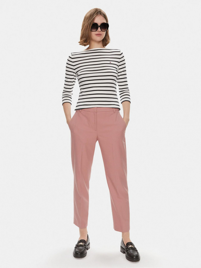 Pantalon chino droit core rose femme - Tommy Hilfiger