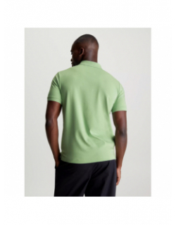 Polo uni smooth slim vert homme - Clavin Klein